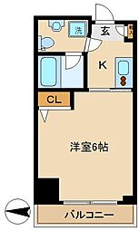 ラ・プティ・メゾン 1Kの間取図画像