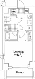 ザレジデンスオブトーキョーSO03 1Kの間取図画像