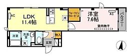 バンイードビル 1LDKの間取図画像