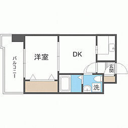 エステート・モア薬院通り 2Kの間取図画像