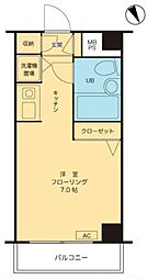 カテリーナ梅ヶ丘 ワンルームの間取図画像