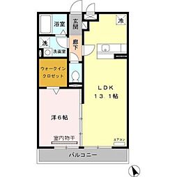 メゾンアリア 1LDKの間取図画像