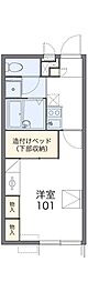 レオパレス花 1Kの間取図画像