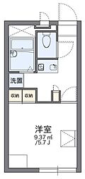 レオパレスＭＡＲＴＨＡ 1階1Kの間取り