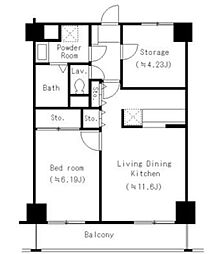 カーサパルマス 2LDKの間取図画像