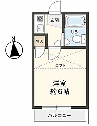 エスペランサ新高根 1Kの間取図画像