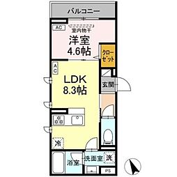 セレスティア赤羽 1LDKの間取図画像
