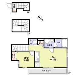WoodCrest沼袋Residence 1LDKの間取図画像