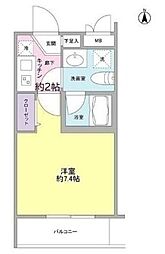 サンフラット 1Kの間取図画像