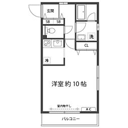カターラ阿佐ヶ谷 1Kの間取図画像