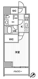 ALTERNA恵比寿 1Kの間取図画像