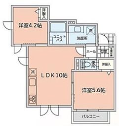 富士ハイツ 2LDKの間取図画像