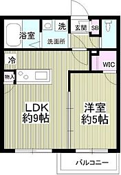 クレアコート川口 1LDKの間取図画像