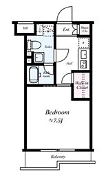 AZEST新江古田 1階1Kの間取り