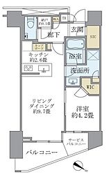 ブリリアザ・タワー東京八重洲アベニュー 1LDKの間取図画像