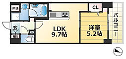 神戸市兵庫区浜崎通マンション 1LDKの間取図画像