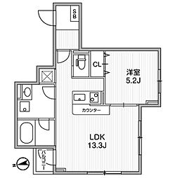 i-LAND荻窪 1LDKの間取図画像