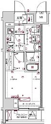 スパシエフェリーチェ川崎 1Kの間取図画像