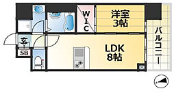 ワールドアイ神戸ハーバーランド3 1LDKの間取図画像