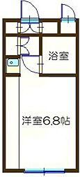 ドミール玉川学園 ワンルームの間取図画像