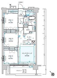 CLiOYOKOHAMABAYFORT 3LDKの間取図画像