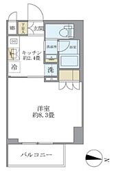 レクシード両国駅前 1Kの間取図画像