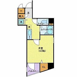 XEBEC中延 1Kの間取図画像
