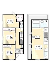デュエットB 3LDKの間取図画像