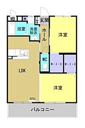 (仮称)都城天神町YマンションII 2LDKの間取図画像