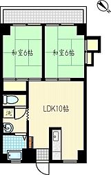 田中ビル 2LDKの間取図画像