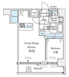 間取図画像 1LDK