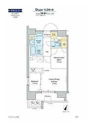 PROUDFLATOIMACHI 1SLDKの間取図画像