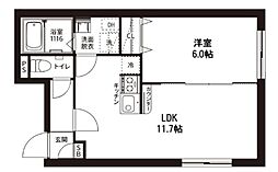レピュア菊川駅前レジデンス 1LDKの間取図画像