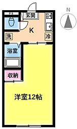 ソラーナコート 1Kの間取図画像