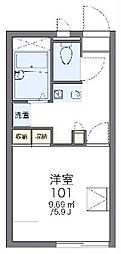 レオパレス松前2 1Kの間取図画像