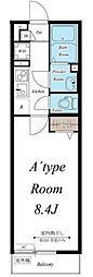 リブリ・Kバレル 1Kの間取図画像