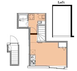渋谷松見坂パークサイドヒルズ 2階ワンルームの間取り
