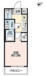 プレール・ドゥーク吉祥寺 1階1Kの間取り