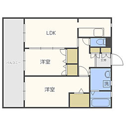 シャンポールセイコウ港館 2LDKの間取図画像