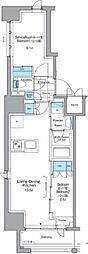 ルフォンプログレ横浜関内 1SLDKの間取図画像