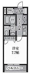 T'sガーデン川崎大師1 1Kの間取図画像