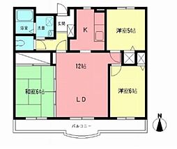 ボヌール・アイ 3LDKの間取図画像