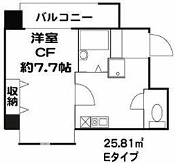 ドミール初台 1Kの間取図画像