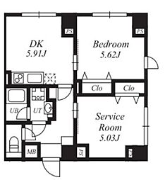 プラチナフォルム駒込 2階1SDKの間取り