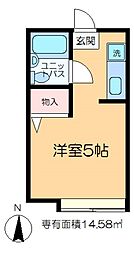 ウイング金町 ワンルームの間取図画像