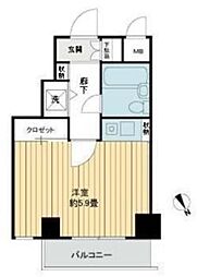 グラチアトルリ ワンルームの間取図画像