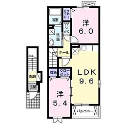 サンフラウア5 2LDKの間取図画像