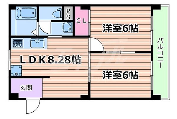 大阪府大阪市都島区都島本通４丁目(賃貸マンション2LDK・4階・45.54㎡)の写真 その2