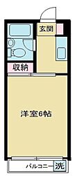 芦山グレイスマンション 1Kの間取図画像