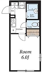 リリックコート平井 1Kの間取図画像